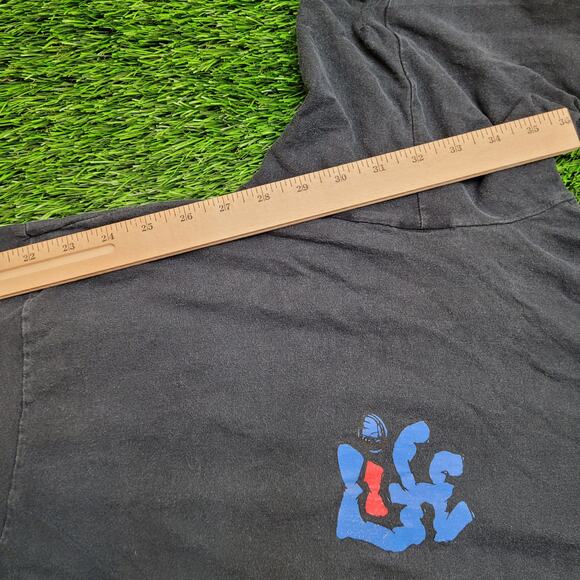 Vintage 90s Dr Seuss Red Red Hooded T-Shirt Medium Oversized Baggy Boxy Fit - Picture 10 of 12